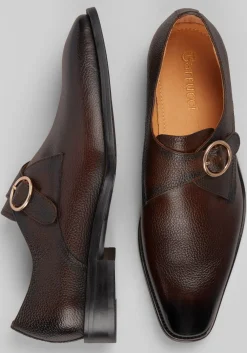 Carrucci Monk Strap Plain Toe Dress Shoes
