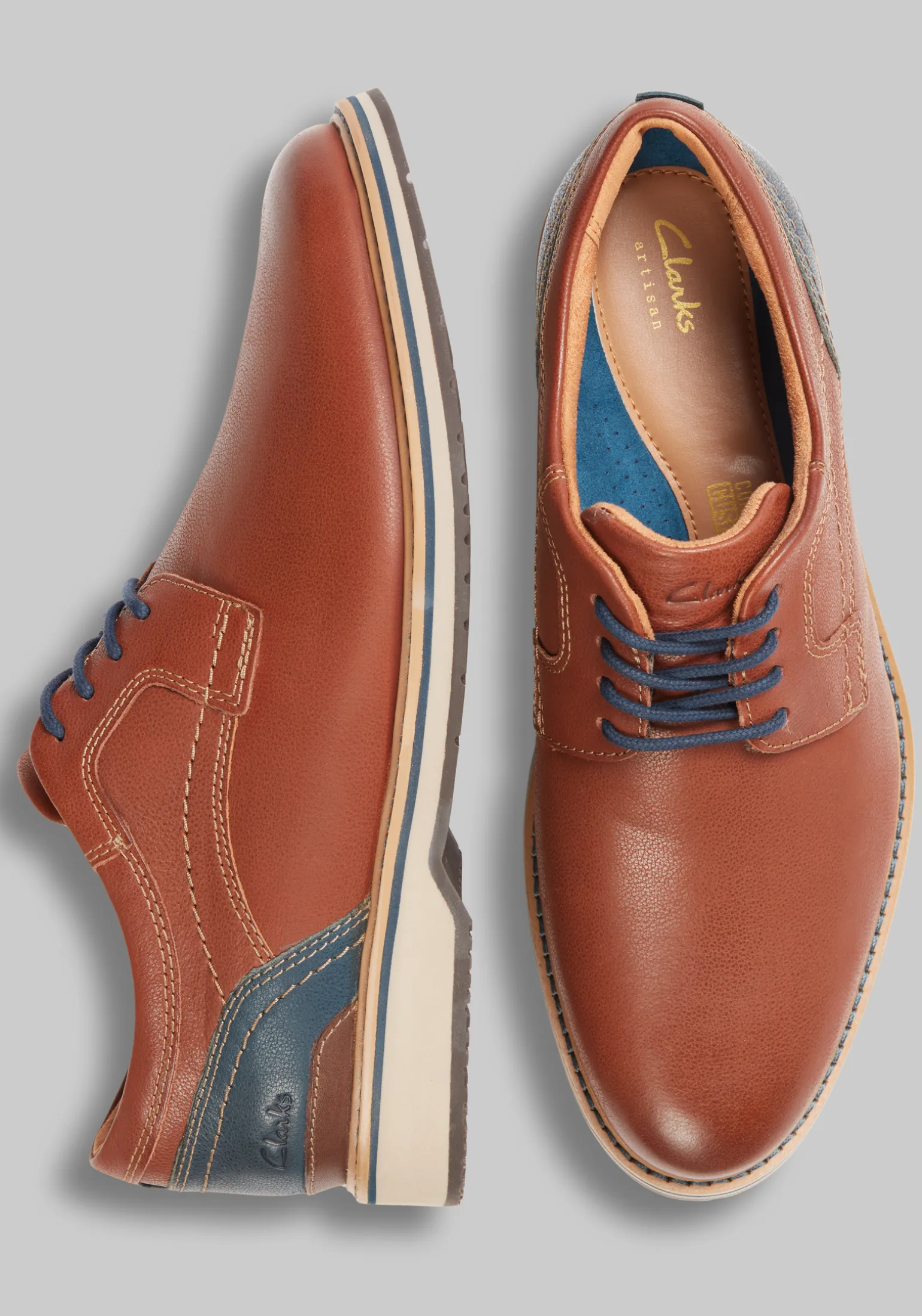 Clarks Monahan Plain Toe Oxfords