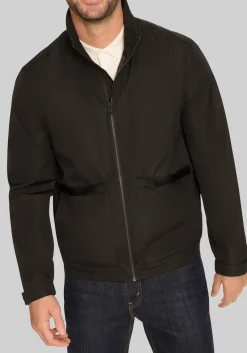 Cole Haan Stand Collar Packable Rain Jacket