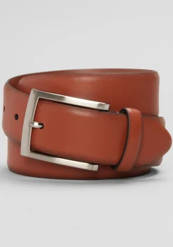 1905 Collection Feather Edge Stitched Leather Belt - Big & Tall