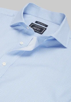 1905 Collection Tailored Fit Check 4-Way Stretch Dress Shirt