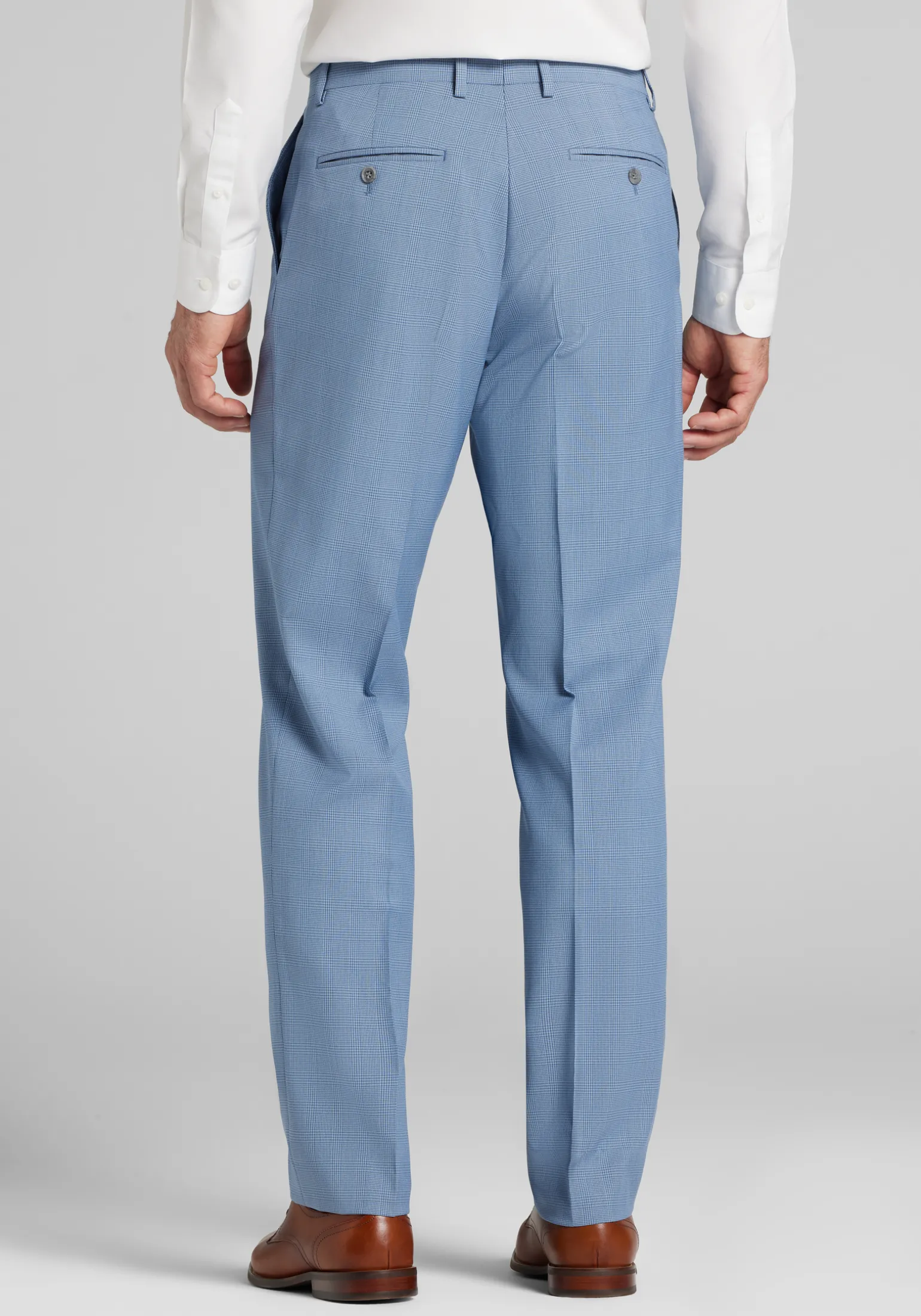 1905 Collection Tailored Fit Check Suit Pants