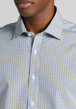 1905 Collection Tailored Fit Mini Gingham Button Up Shirt