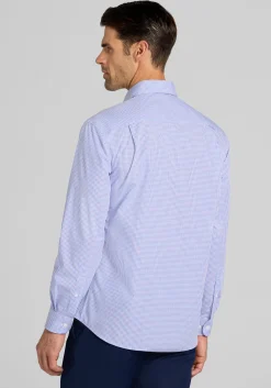 1905 Collection Tailored Fit Mini Gingham Button Up Shirt