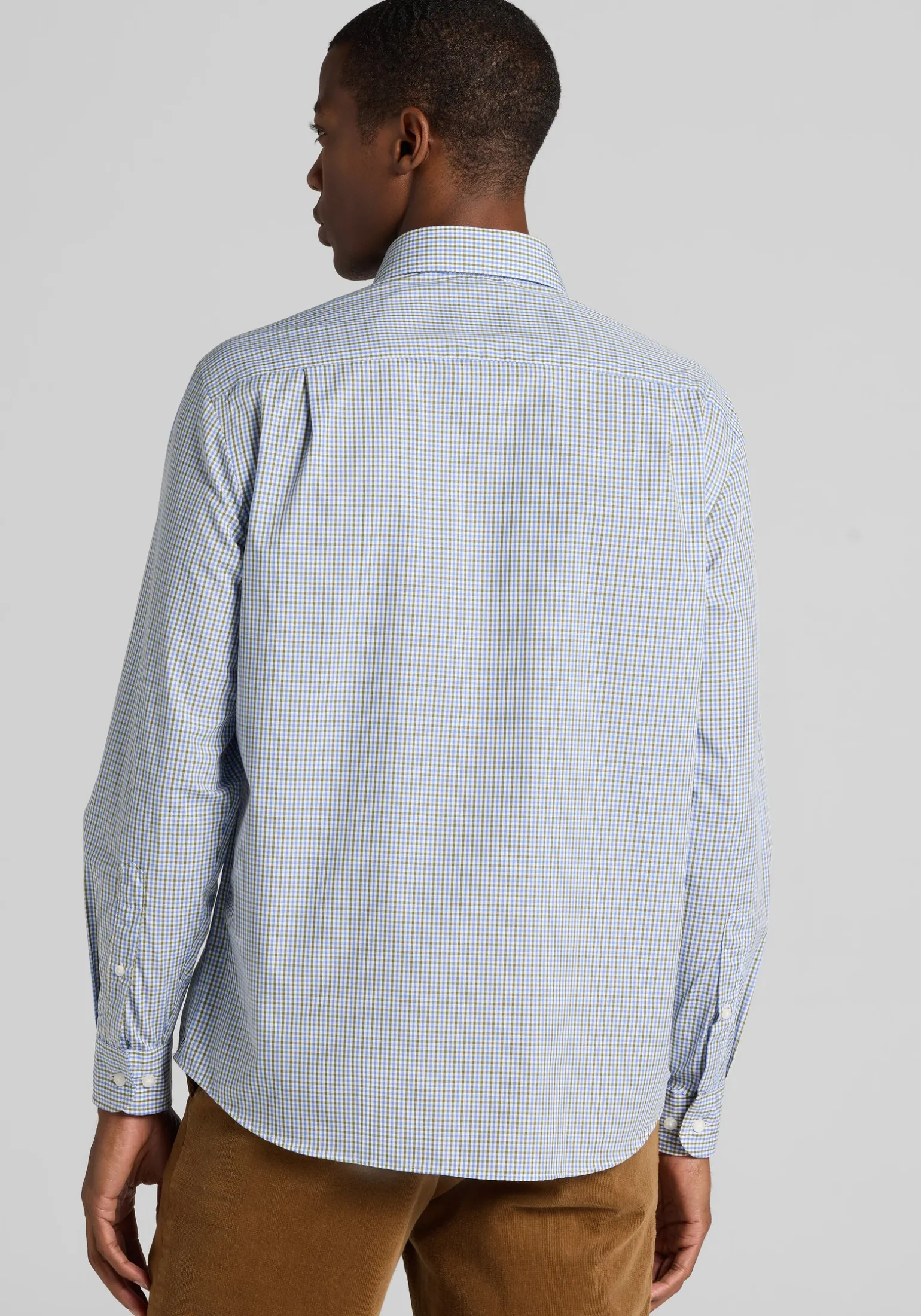 1905 Collection Tailored Fit Mini Gingham Button Up Shirt