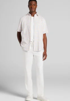 1905 Collection Tailored Fit Multi Gingham Short Sleeve Button Up Shirt