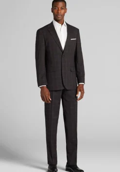 1905 Collection Tailored Fit Plaid Suit Separates Jacket - Big & Tall