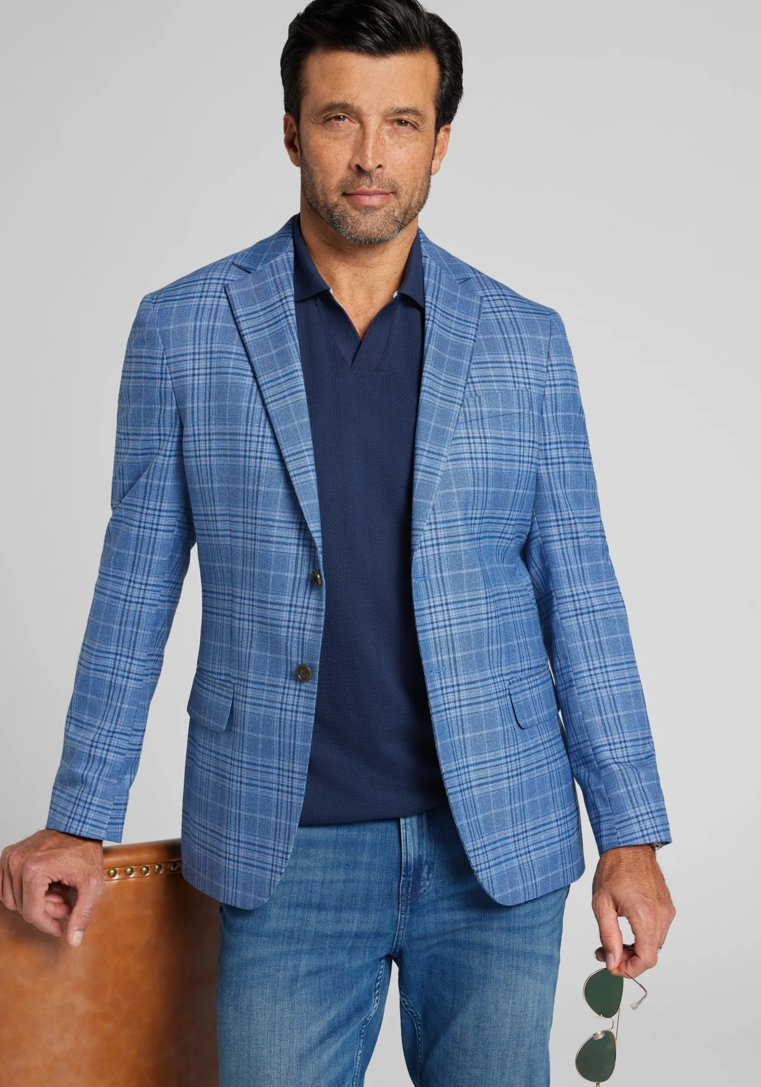 1905 Collection Tailored Fit Plaid Sportcoat