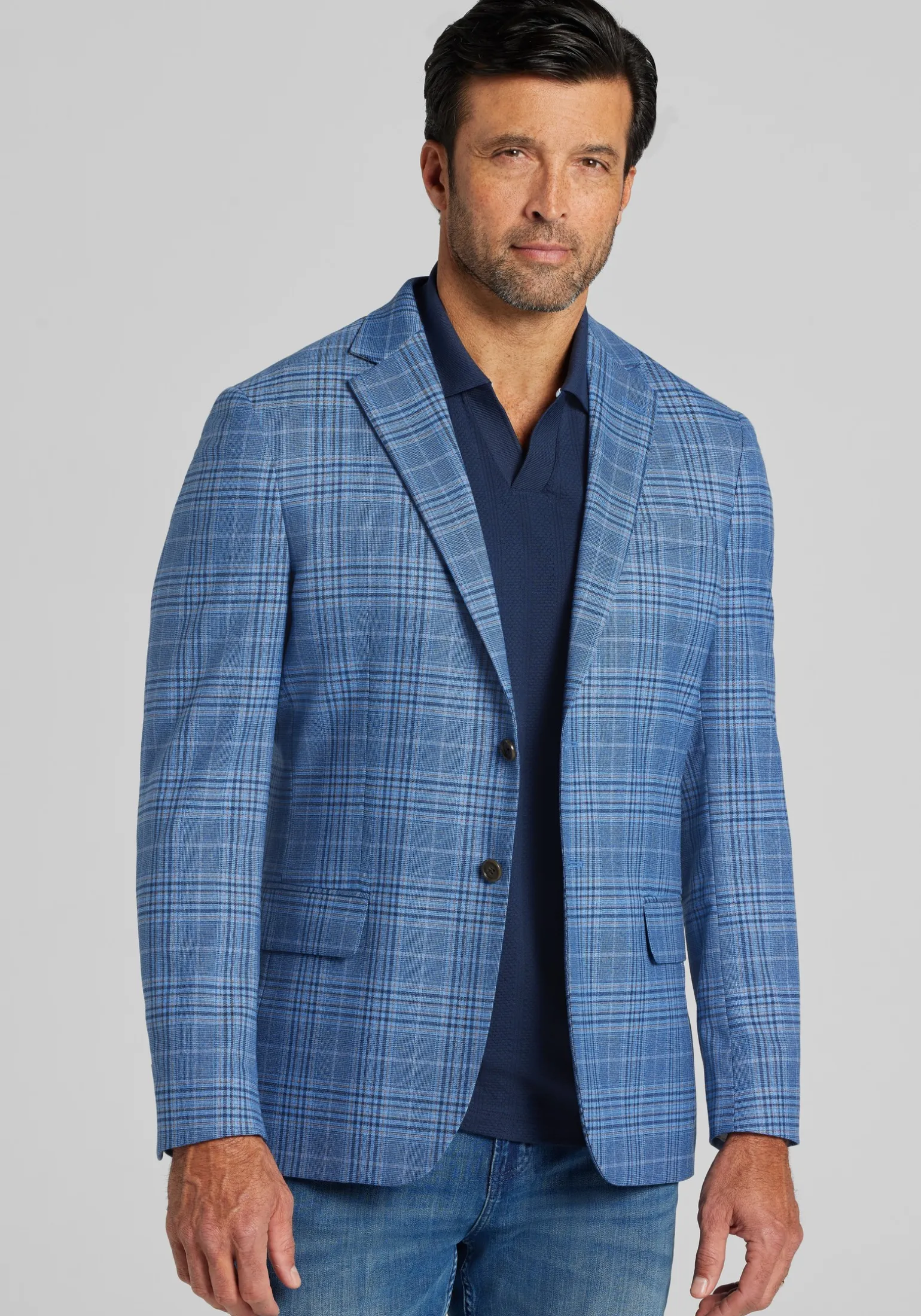 1905 Collection Tailored Fit Plaid Sportcoat