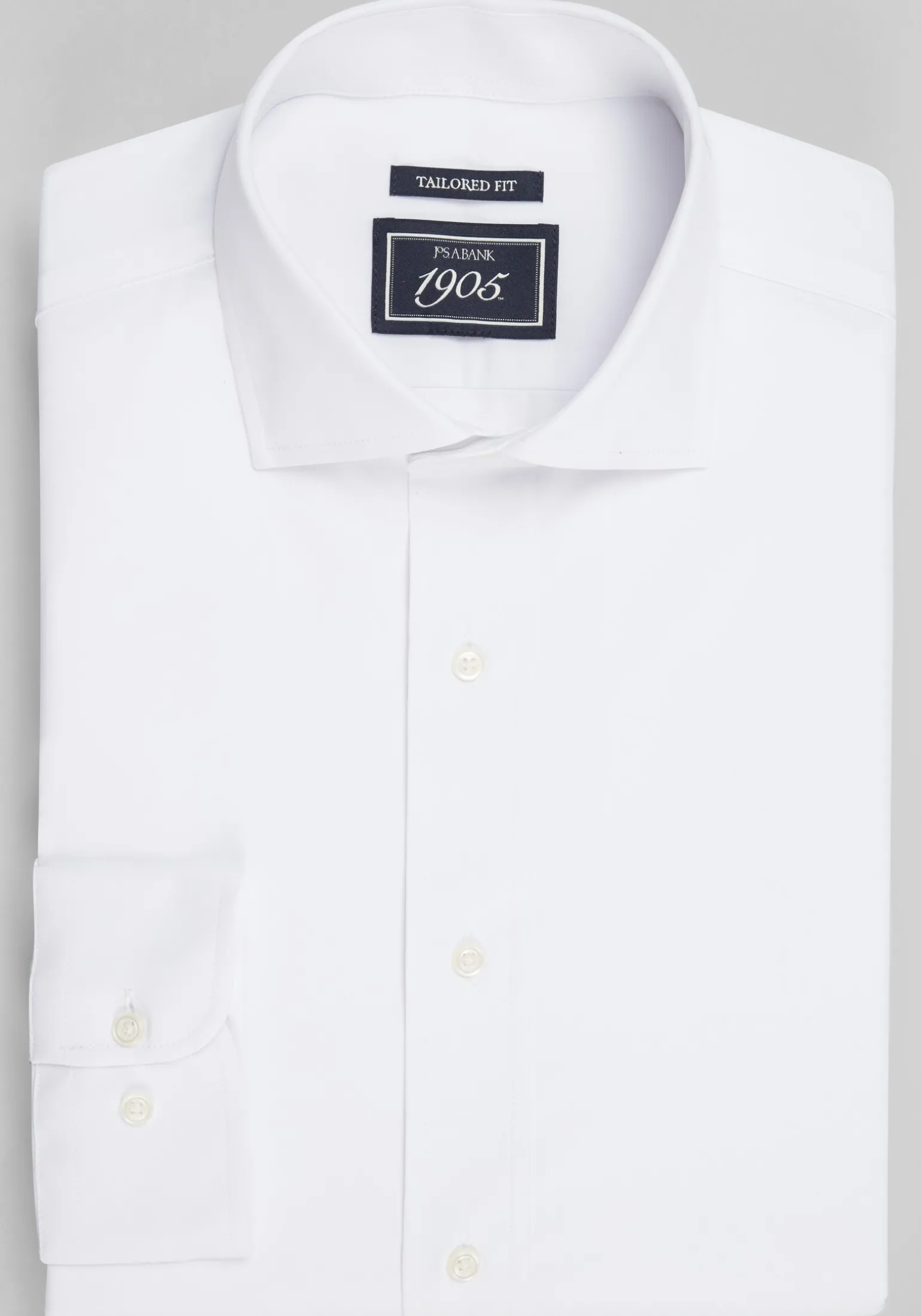 1905 Collection Tailored Fit Solid 4-Way Stretch Dress Shirt