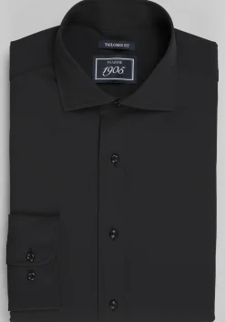 1905 Collection Tailored Fit Solid 4-Way Stretch Dress Shirt