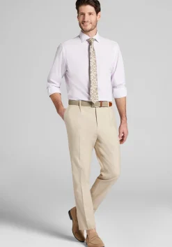 1905 Collection Tailored Fit Spread Collar Geo 4-Way Stretch Dress Shirt