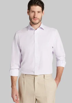 1905 Collection Tailored Fit Spread Collar Geo 4-Way Stretch Dress Shirt