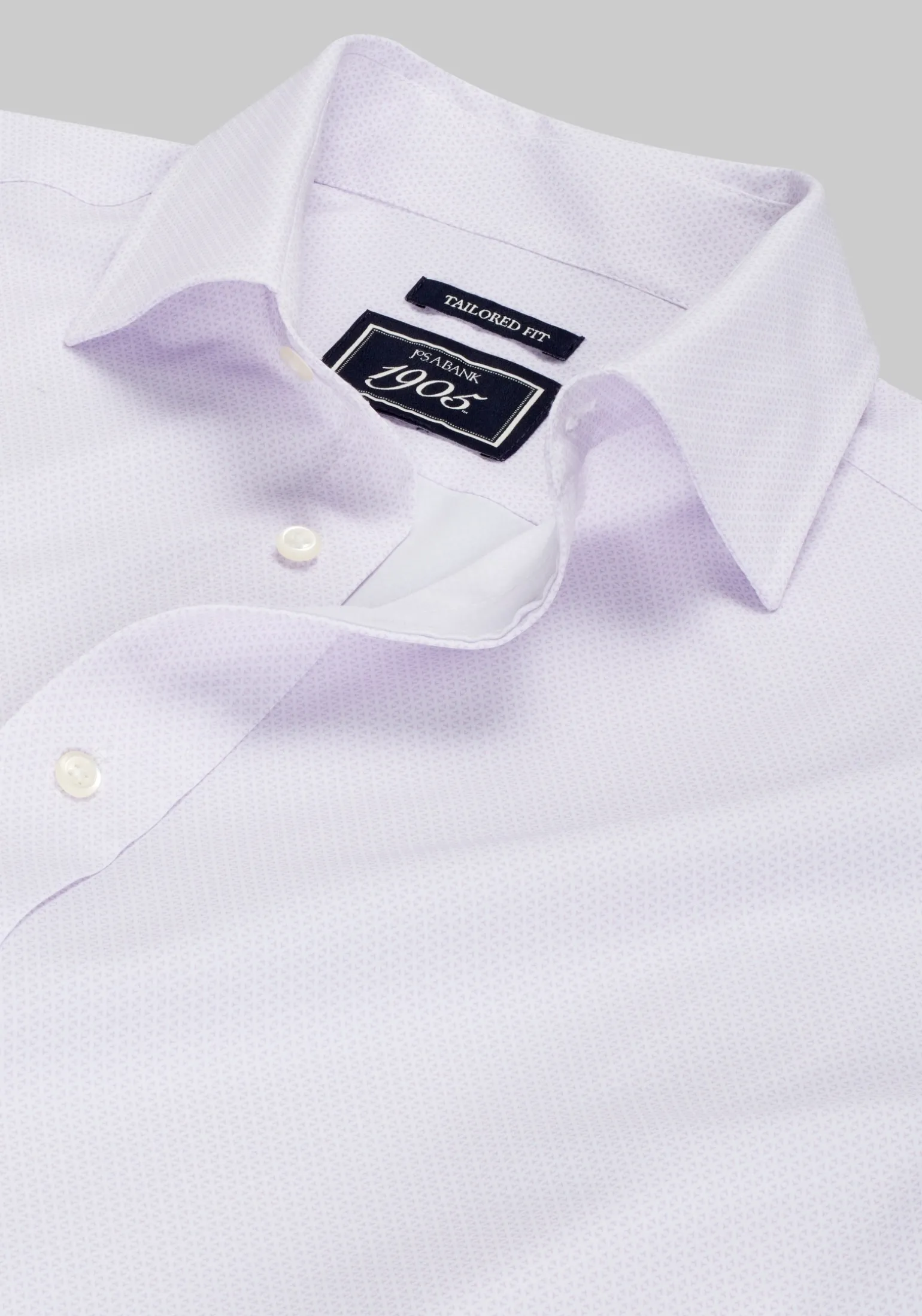 1905 Collection Tailored Fit Spread Collar Geo 4-Way Stretch Dress Shirt