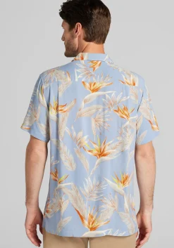 1905 Collection Tailored Fit Tropical Floral Short Sleeve Hawaiian Camp Shirt CLEARANCE