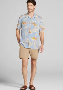1905 Collection Tailored Fit Tropical Floral Short Sleeve Hawaiian Camp Shirt CLEARANCE