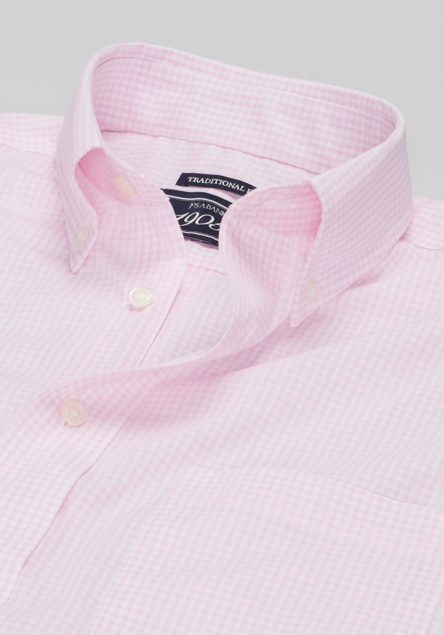 1905 Collection Traditional Fit Button-Down Collar Check Dress Shirt