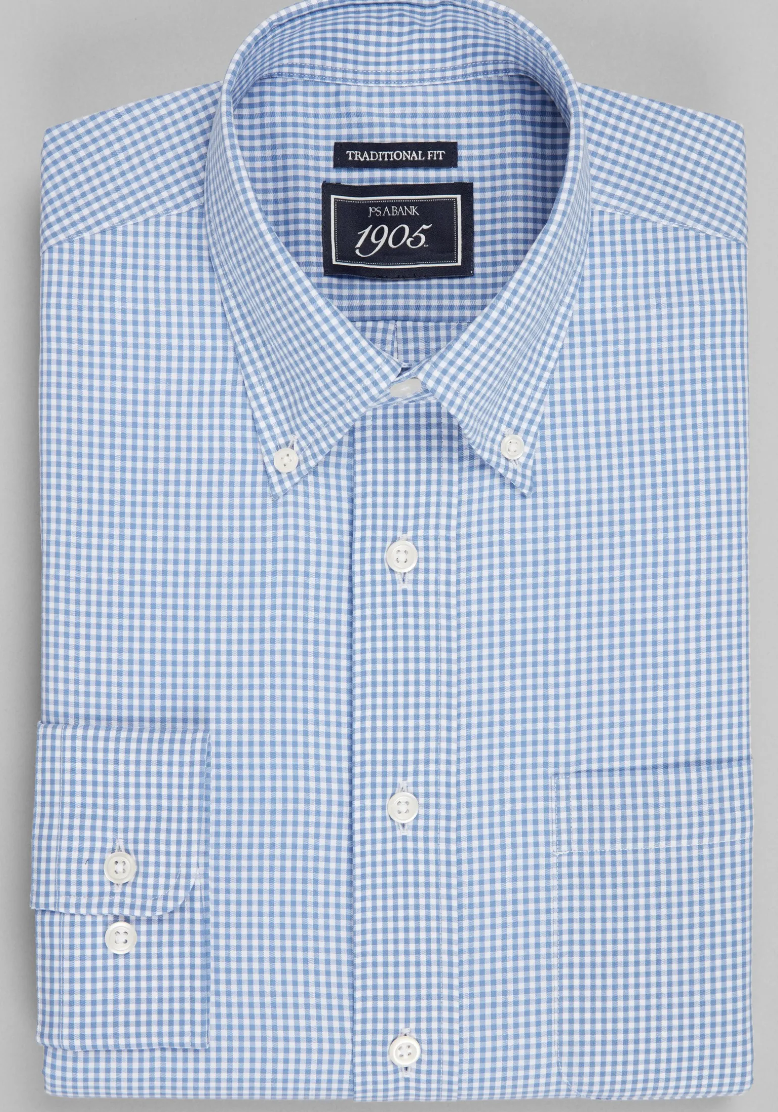 1905 Collection Traditional Fit Gingham Dress Shirt