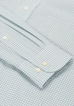 1905 Collection Traditional Fit 4-Way Stretch Button-Down Collar Mini Plaid Dress Shirt