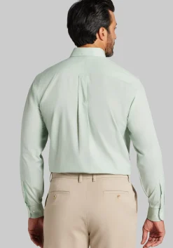 1905 Collection Traditional Fit 4-Way Stretch Button-Down Collar Micro Houndstooth Dress Shirt