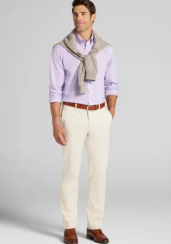1905 Collection Traditional Fit 4-Way Stretch Button-Down Collar Micro Houndstooth Dress Shirt