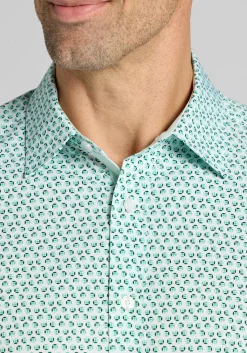 Con.Struct Slim Fit Circle 4- Way Stretch Long Sleeve Button Up Shirt CLEARANCE