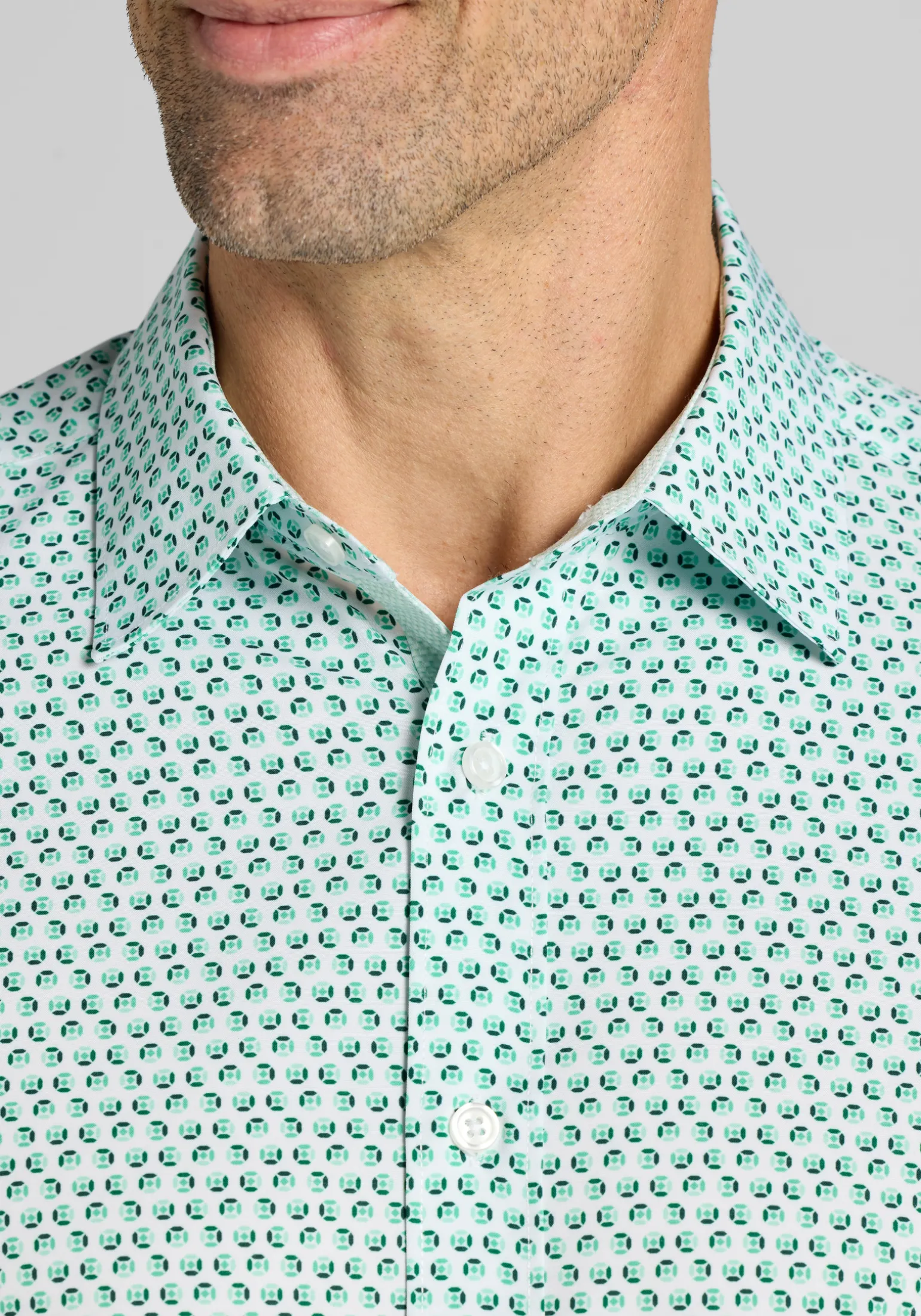 Con.Struct Slim Fit Circle 4- Way Stretch Long Sleeve Button Up Shirt CLEARANCE