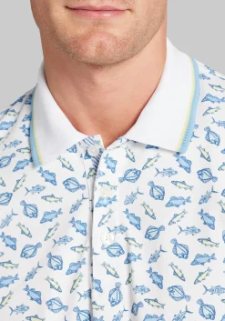 Con.Struct Slim Fit Fish Tipped Pique Polo CLEARANCE