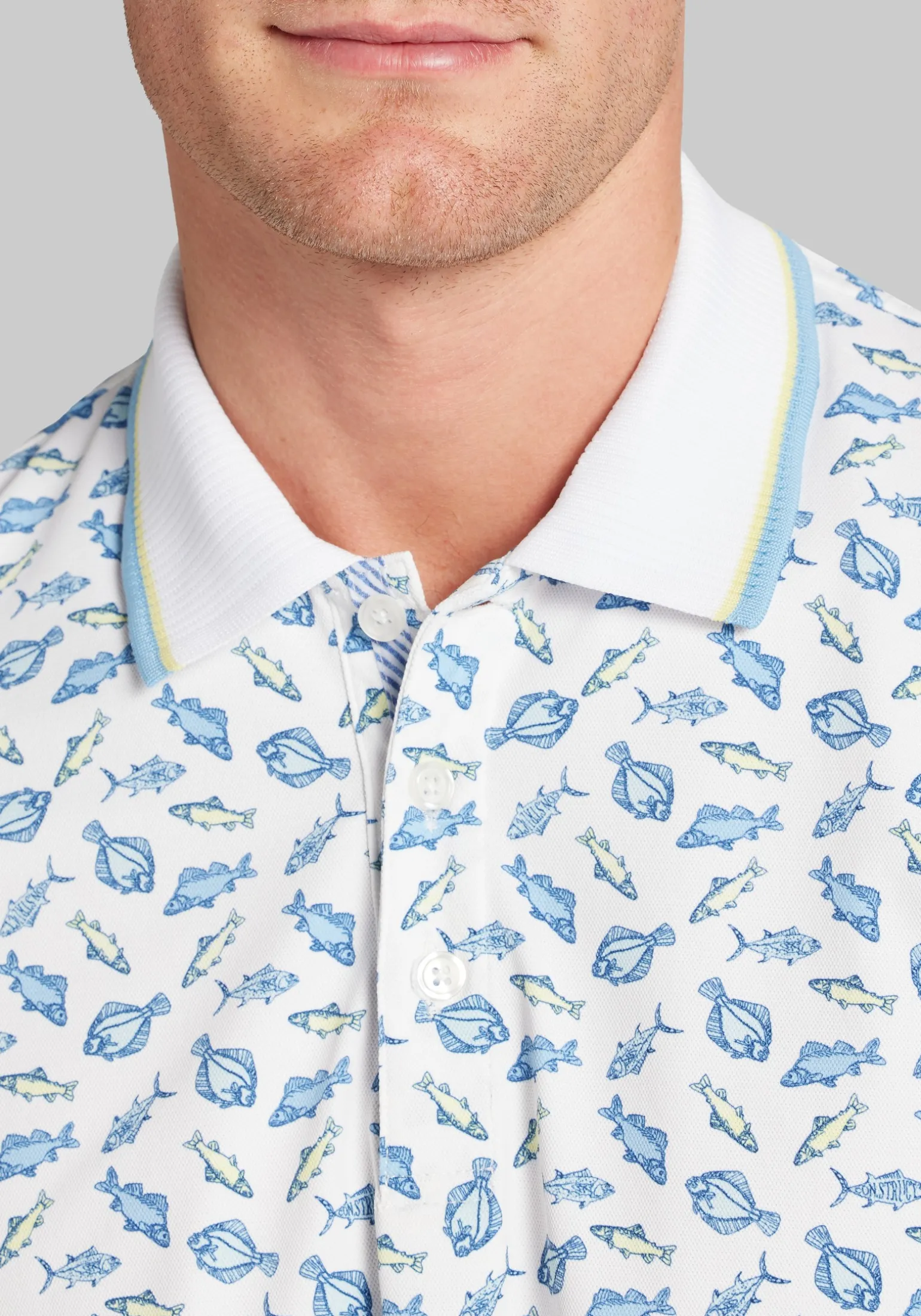 Con.Struct Slim Fit Fish Tipped Pique Polo CLEARANCE