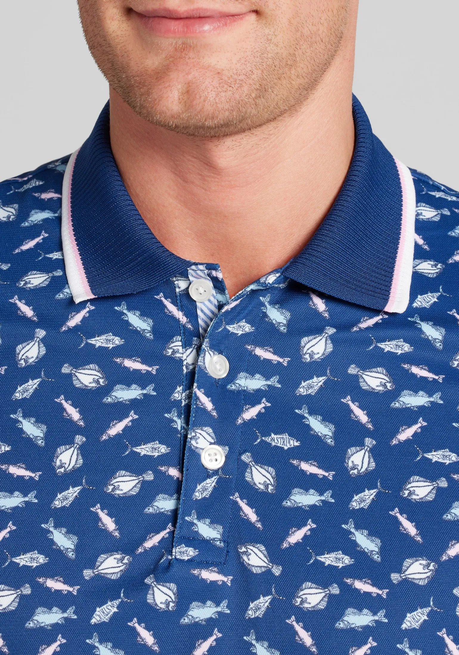Con.Struct Slim Fit Fish Tipped Pique Polo CLEARANCE