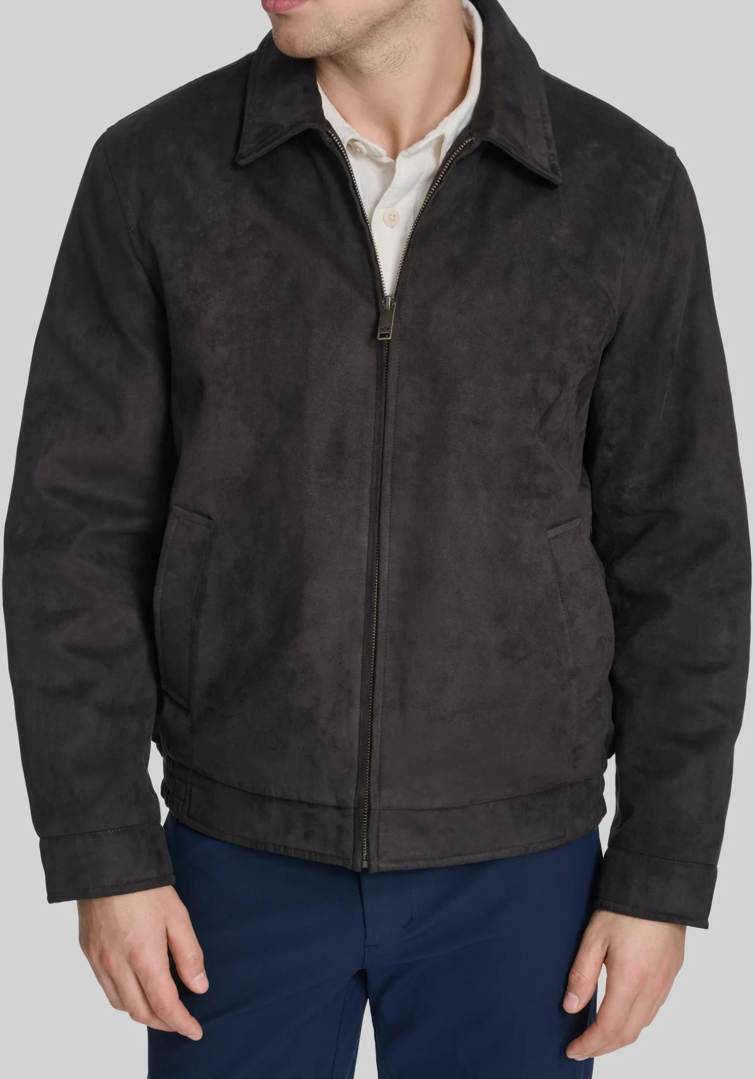 Dockers Tailored Fit Faux Suede Laydown Collar Jacket