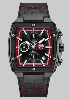 Ducati Chronograph Leather Strap Watch