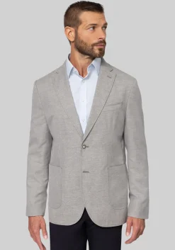 Gruner1949 Tailored Fit Linen Blend Stretch Knit Sportcoat