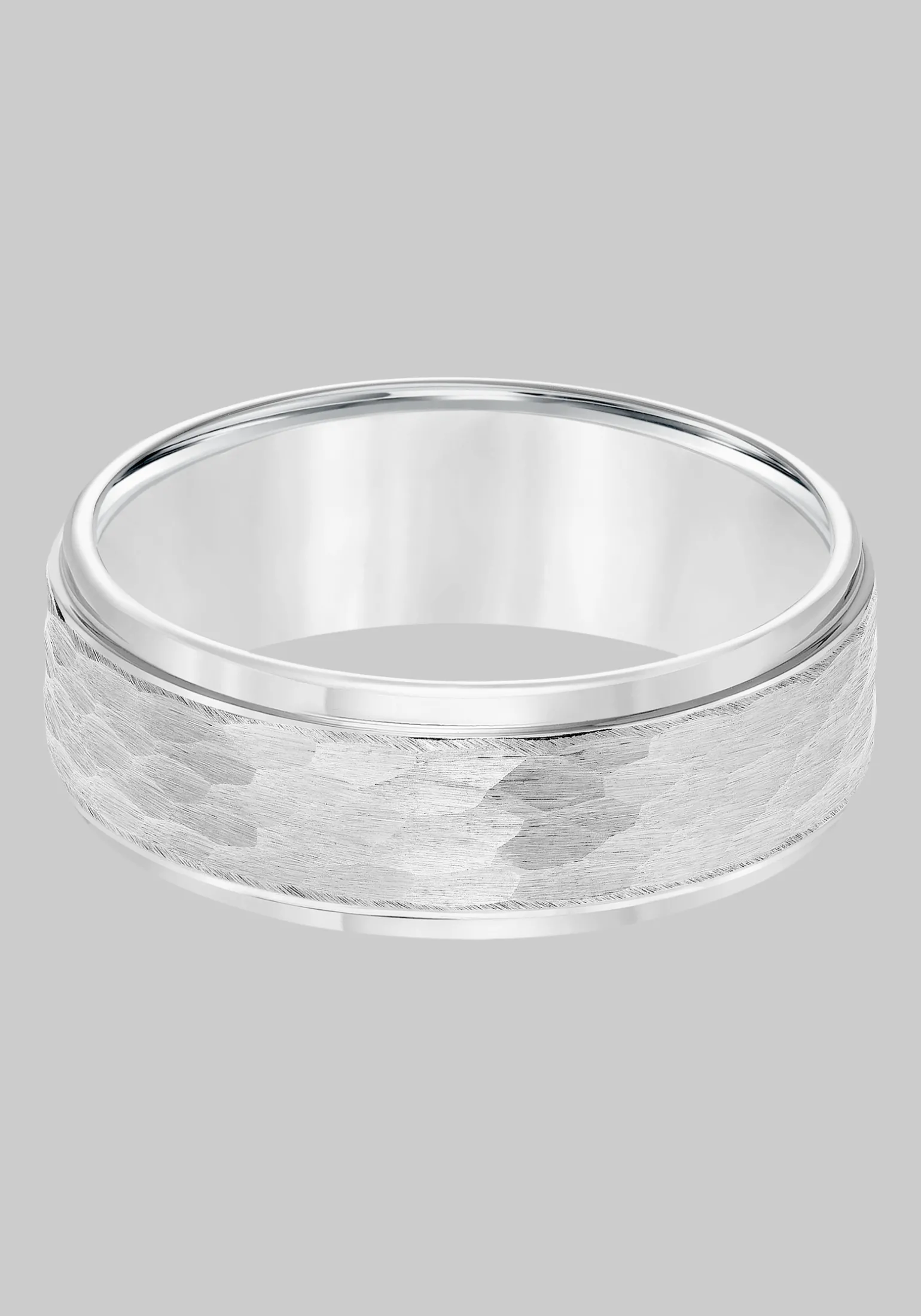 GTX 8mm Hammered Center Tungsten Carbide Band