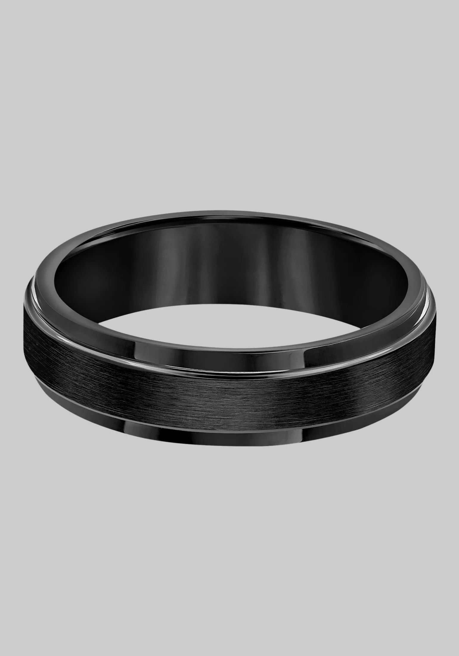 GTX 6mm Step Edge Satin Finish Center Tungsten Carbide Band