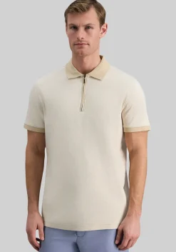 Haggar Regular Fit Rib Knit 1/4 Zip Front Short Sleeve Polo