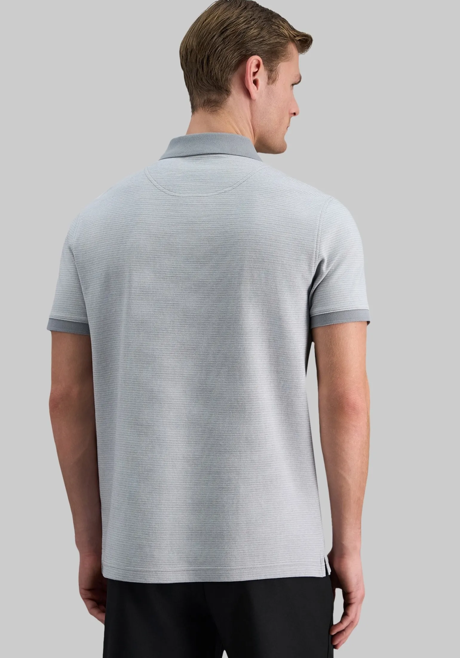Haggar Regular Fit Rib Knit 1/4 Zip Front Short Sleeve Polo