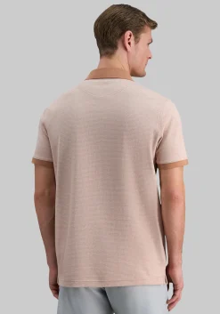 Haggar Regular Fit Rib Knit 1/4 Zip Front Short Sleeve Polo