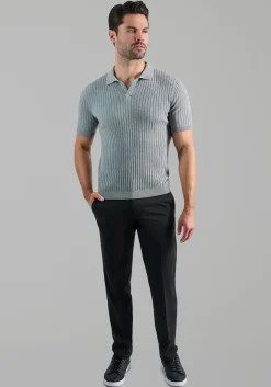 Haggar Slim Fit Johnny Collar Short Sleeve Sweater