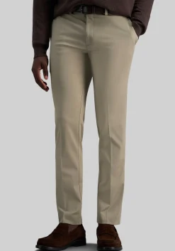 Haggar Slim Straight Fit Iron-Free Premium Flat Front Khaki Pants