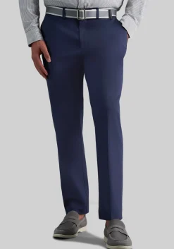 Haggar Slim Straight Fit Iron-Free Premium Flat Front Khaki Pants