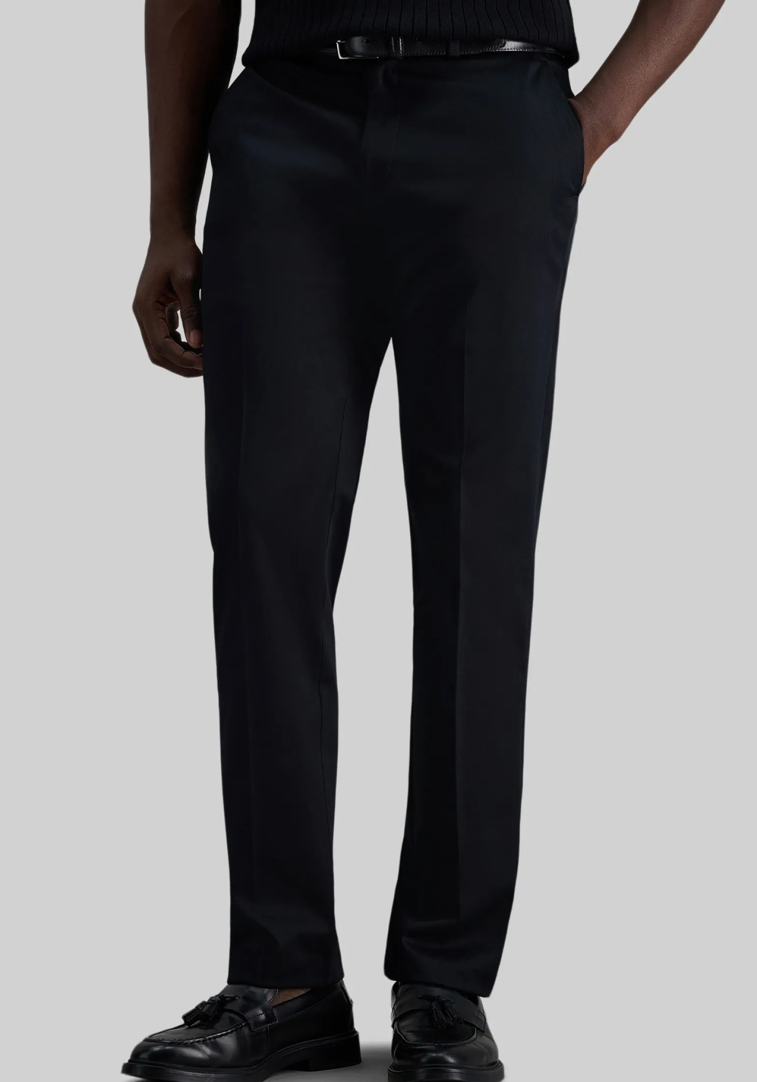 Haggar Slim Straight Fit Iron-Free Premium Flat Front Khaki Pants