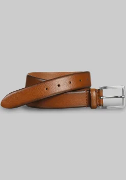 Johnston & Murphy Feather-Edge Italian Leather Belt - Big & Tall