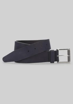 Johnston & Murphy Nubuck Roller Buckle Belt