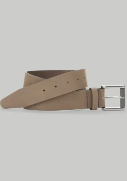 Johnston & Murphy Nubuck Roller Buckle Belt - Long