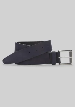 Johnston & Murphy Nubuck Roller Buckle Belt - Long