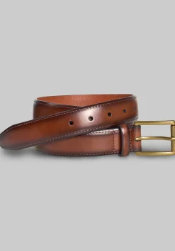Johnston & Murphy Shadow Edged Leather Belt