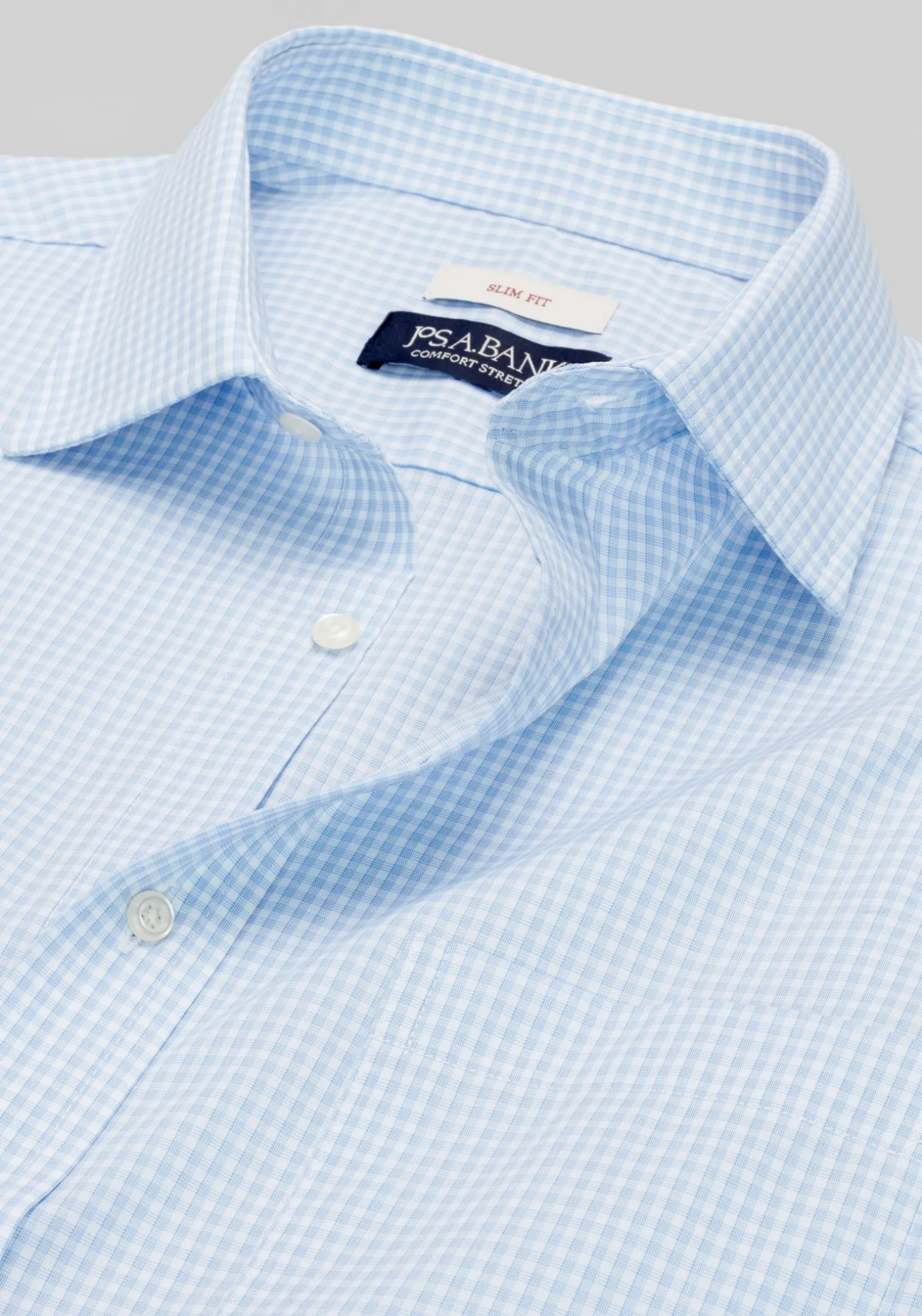 Jos. A Bank Comfort Stretch Slim Fit Mini Grid Dress Shirt