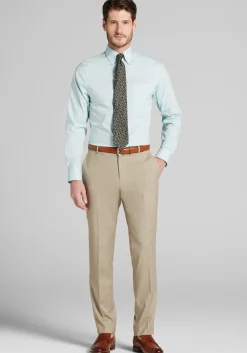 Jos. A. Bank Comfort Stretch Slim Fit Button-Down Collar Solid Dress Shirt