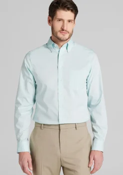 Jos. A. Bank Comfort Stretch Slim Fit Button-Down Collar Solid Dress Shirt